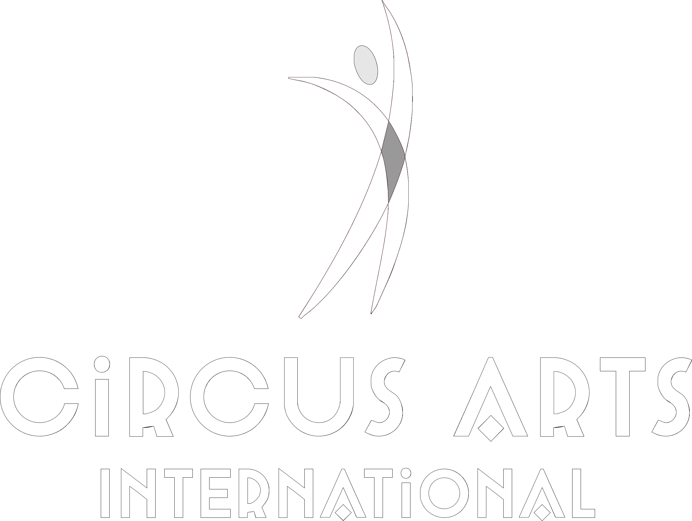 white circus arts international logo